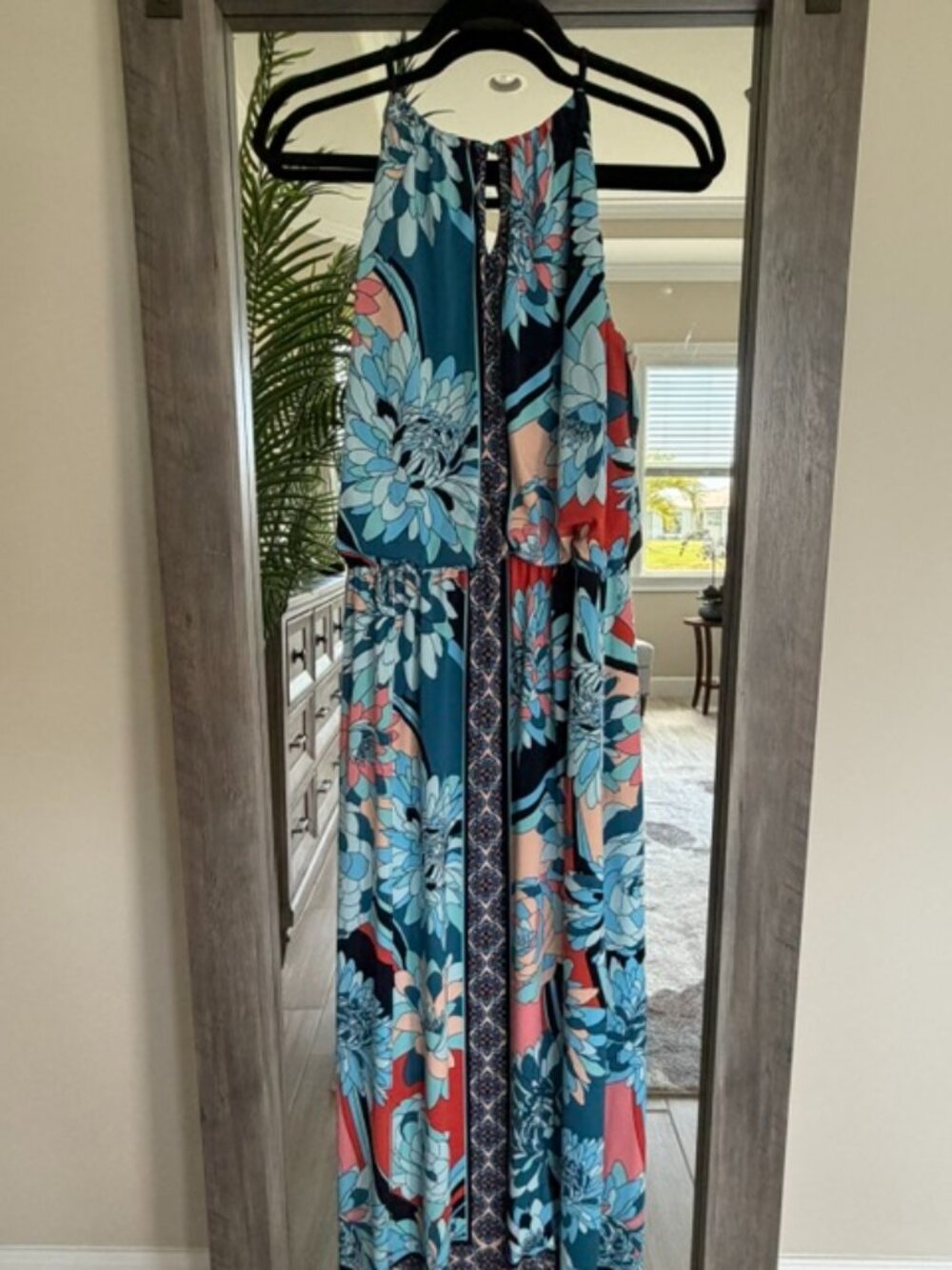 London Times Blouson Halter Maxi Dress 💙✨ Size 16